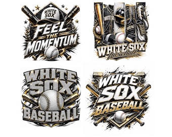 4 Bundling File White Sox PNG, White Sox Baseball, Baseball PNG, Digital download, Game Day, Baseball Gifts, Best for Print, T-shirt, Team.