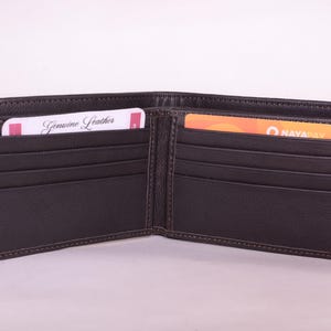Portafoglio in pelle di vacchetta western per uomo, con doppia faccia in pelliccia, porta carte / Regali da cowboy per lui