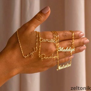 Twisted Elegance: Custom Name Necklace, Perfect Gift for Her