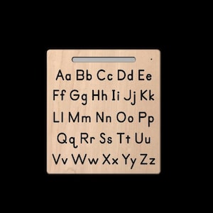 Montessori Style Alphabet Training Board Vectric .crv digitale Datei für Vcarve, Vcarve Pro, Aspire - Kostenlose Easy Sign Maldatei
