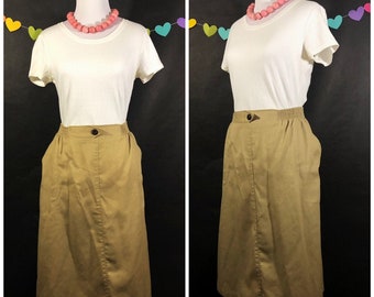 Brown/Tan Vintage Skirt, Artistic Creation, Cotton