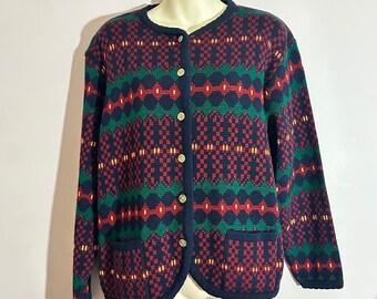 Tally Ho Womens Vintage Cardigan Sweater Size Medium