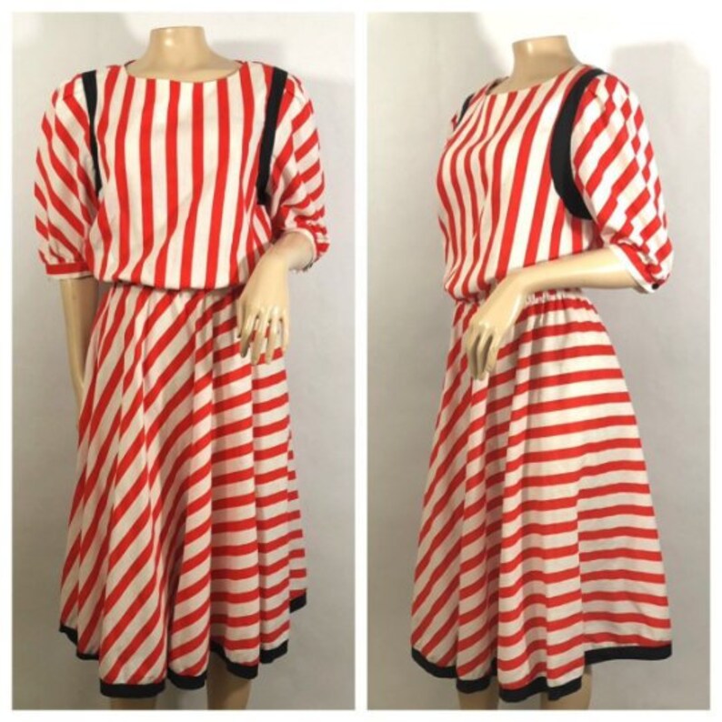 striped dress red and white
