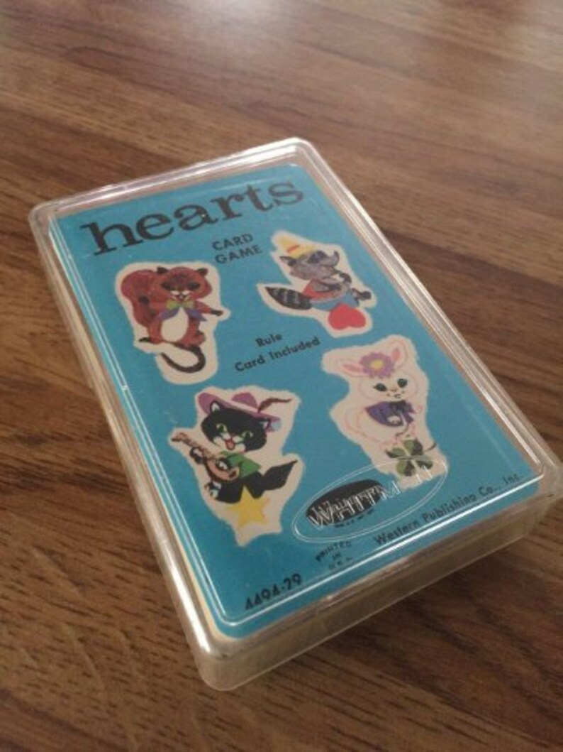 Vintage 1963 Whitman Hearts Card Game Cute Graphics Etsy