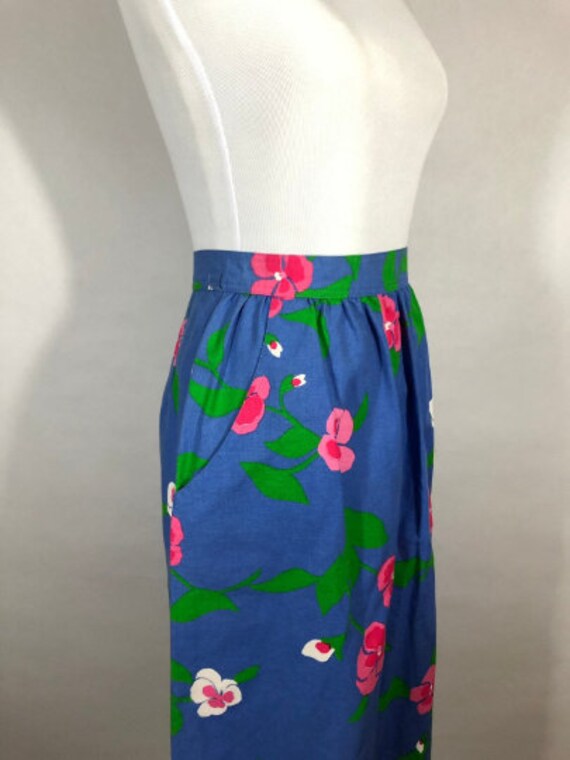 Blue Floral Malia Honolulu Skirt // Blue Floral H… - image 3