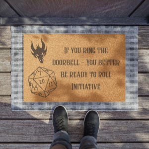 Dungeons and Dragons Doormat - RPG Welcome Mat - Gamer Home Decor - Funny Gift for D&D Players - Entryway Decor