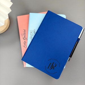 Op maat gegraveerd leren dagboek: gepersonaliseerd schrift