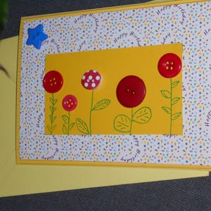 Carte motifs fleurs et étoile toute occasion