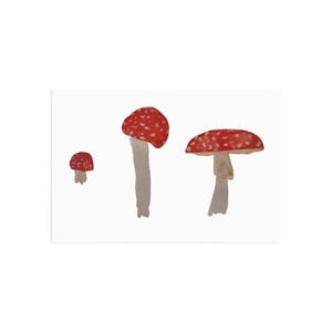 Cartoline artistiche con funghi stravaganti, regalo naturale, biglietti di auguri unici, stampe artistiche, arte da collezione, cancelleria ecologica