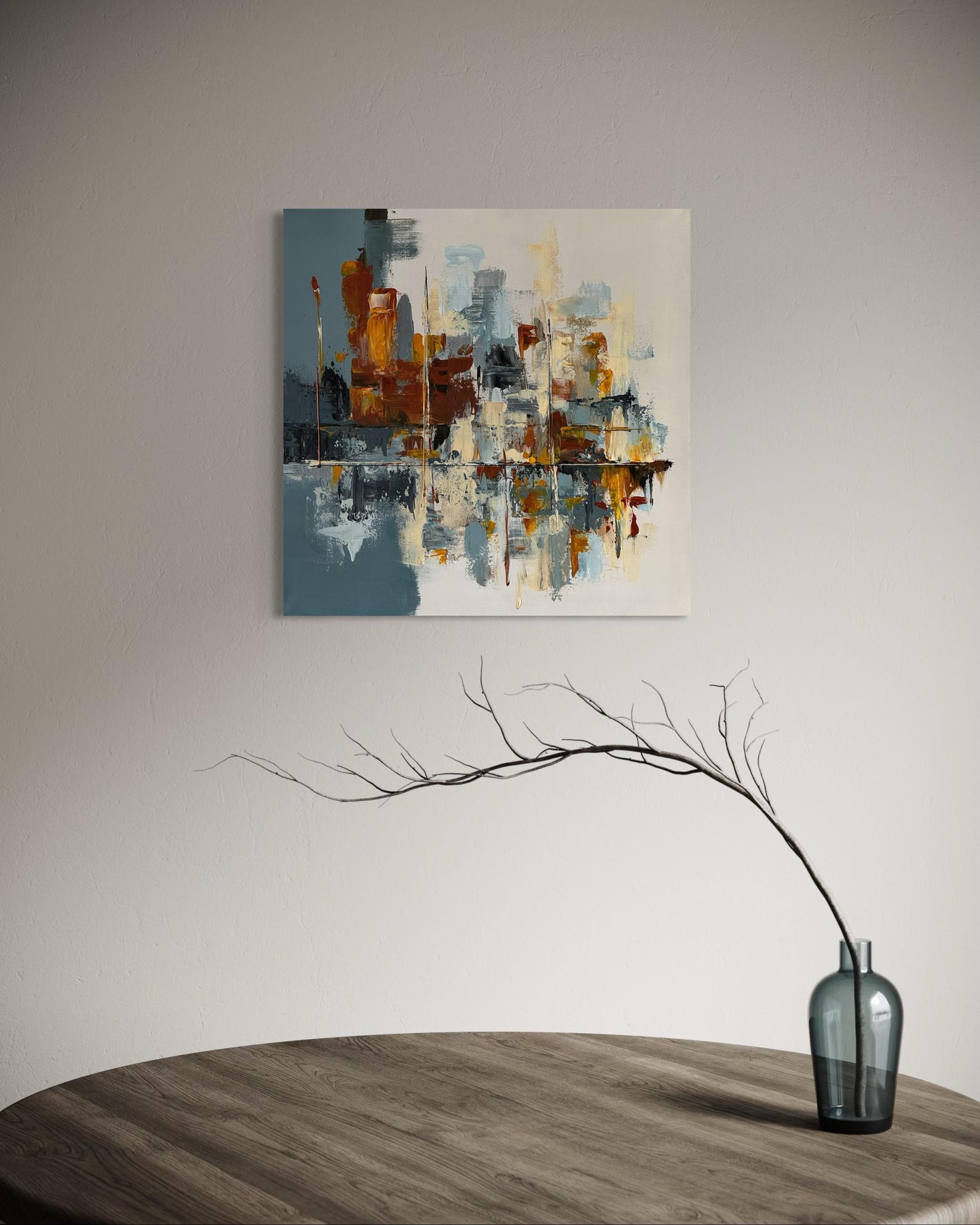Abstract Painting Urban Art Home Decor Cityscape Painting, Modern ... - Modern Urban Art Decor