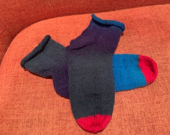 Hand knit wool socks