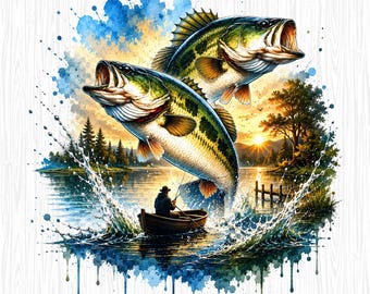 Fischer See Fisch Design Png, Lustiges Angeln PNG, Bass Fischen Png