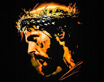 Jesus Christ Face With Crown Of Thorns God Bible Png, Jesus Crown of Thorns Png, Jesus Head Png