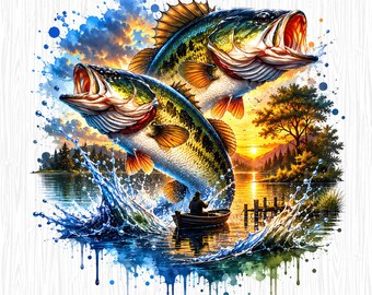Bass Fishing Png, Fisherman Lake Bass Fish Png, Funny Fishing Png,