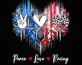 Peace Love Racing Herzschlag Png, Racing Flagge Png, Amerikanische Flagge Checkered Flagge Png, Racing Lover Png, Racing Life