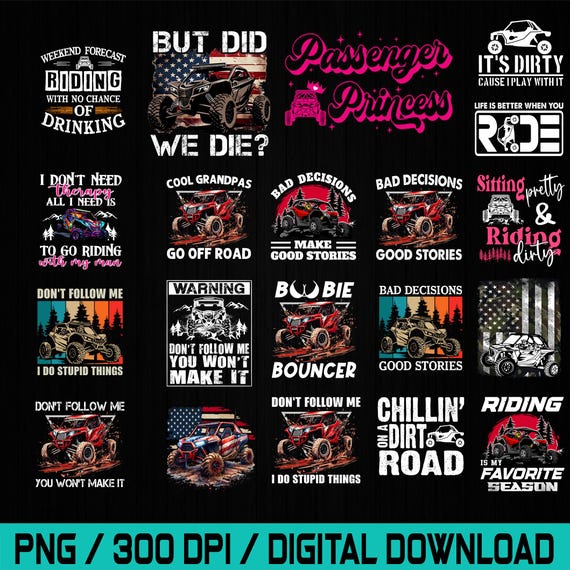 UTV Png 130+ Side By Side Designs Bundle, Side By Side 4th Of July, SXS, Off Road Side By Side Png