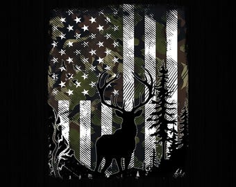 Hunting Camo America Flag Png, Hunting Deer Hunting Png, Funny Deer Hunting, Hunting Hunter Gift