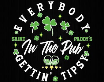 Jeder im Pub bekommt Tipsy St Patricks Day PNG-Dateien, St patricks day Png, St Paddy's Day Png, lustige St Patricks Png