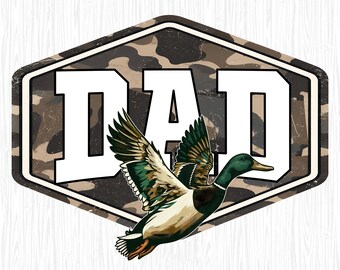 Dad Duck Hunting Camo Dad Png, Mallard Duck Hunter Dad Png, Father's Day Gift, Flying Duck Png, Hunter Dad, Hunting Hunter Dad Gift