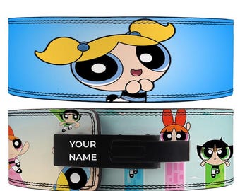 Powerpuff Girls Anime powerlifting lever belt Powerpuff Girls lifting gym belt Anime Gym Belt for Women-Girls Cute Floral Lifting Belt Gifts
