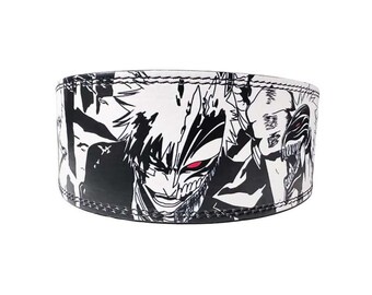 Handmade Custom power Anime Lever Belt, Anime gym leather belt, Powerlifting Custom lever belt, Anime weightlifting gym belt gift for him.