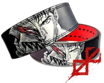 Cinturón de cuero de Berserk Anime, levantamiento de pesas personalizado