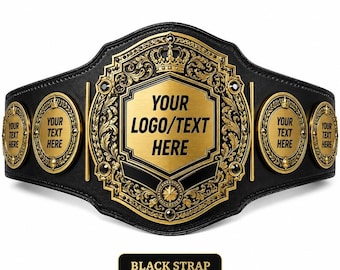 Custom Championship Belt, Personalized Wrestling Belt, Custom Logo Title Belt, Wrestling Trophy Belt, Championship Award Gift