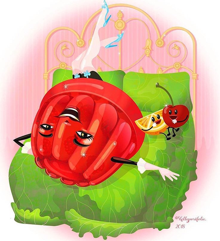 Jello on a Bed of Lettuce 5x7 Regular Print Etsy