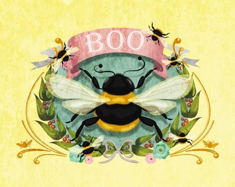 Boo Bee Giclee' Print 5x7