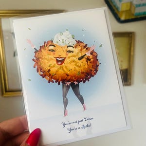 Um Latke, cartão de felicitações em branco