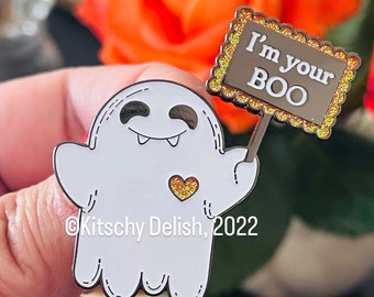 I’m your BOO soft enamel pin with glitter!