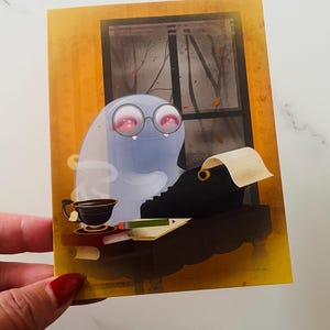 Cartão de felicitações em branco Ghost Writer