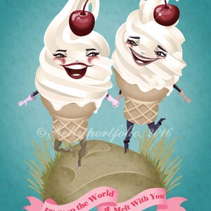 Stampa artistica di un cono gelato eccentrico: arredamento per la casa unico per buongustai (5x7)