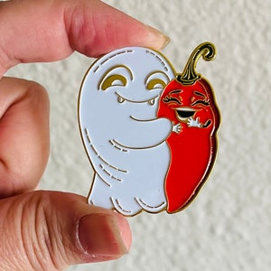 Ghost Pepper soft enamel pin!