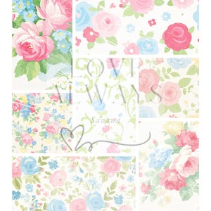 Kit floral blanc vieilli pour le journal indésirable et le scrapbooking