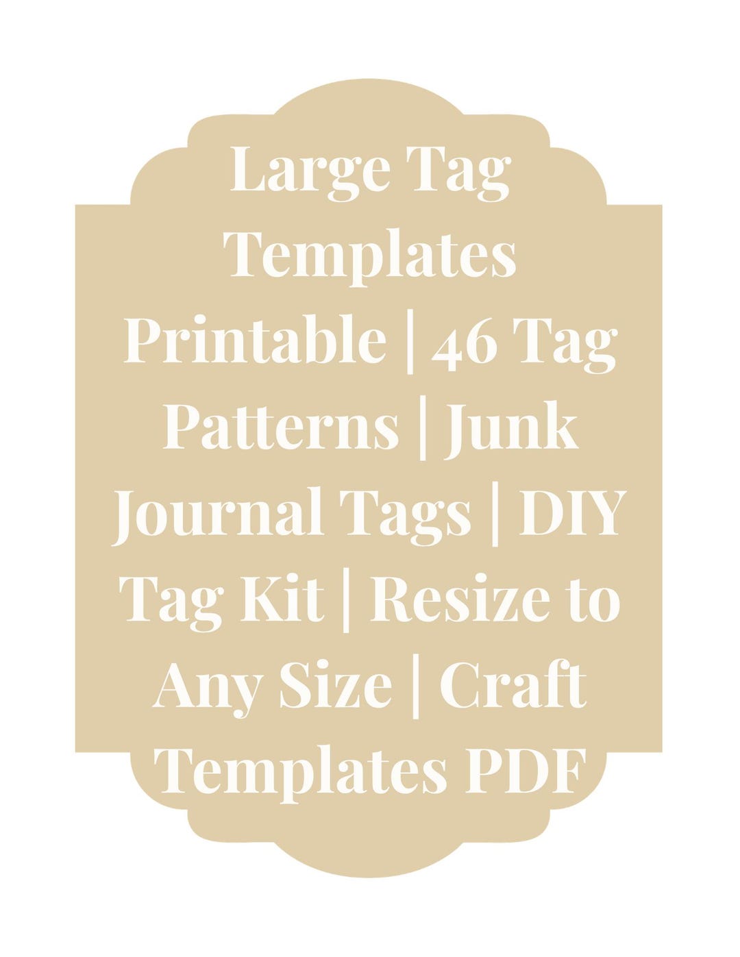 Large Tag Templates Printable | 46 Tag Patterns | Junk Journal Tags ...