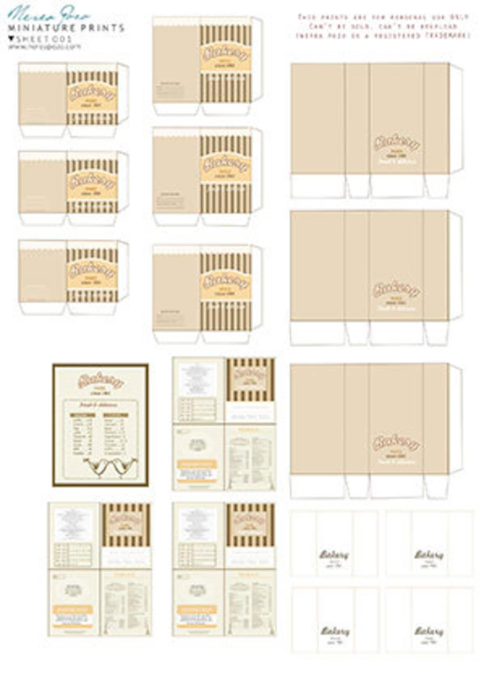 001-009 PRINTS to Make Your Own Miniatures DIY by Nerea Pozo - Etsy