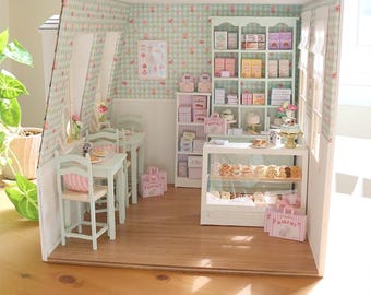 Blush Bubble Bakes - 1/6 miniature dollhouse diorama (handmade)