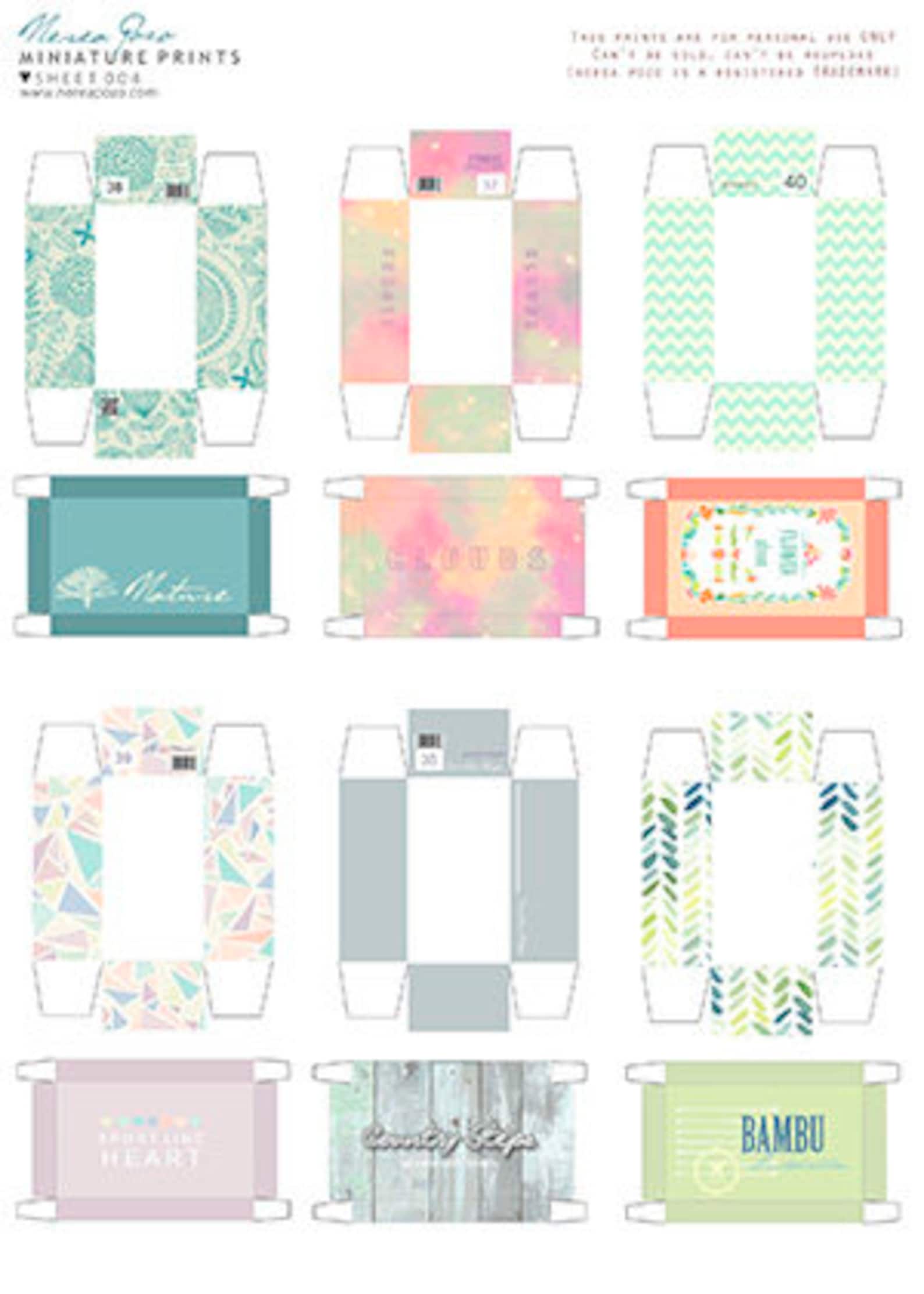 001009 PRINTS to Make Your Own Miniatures DIY by Nerea Pozo Etsy Canada