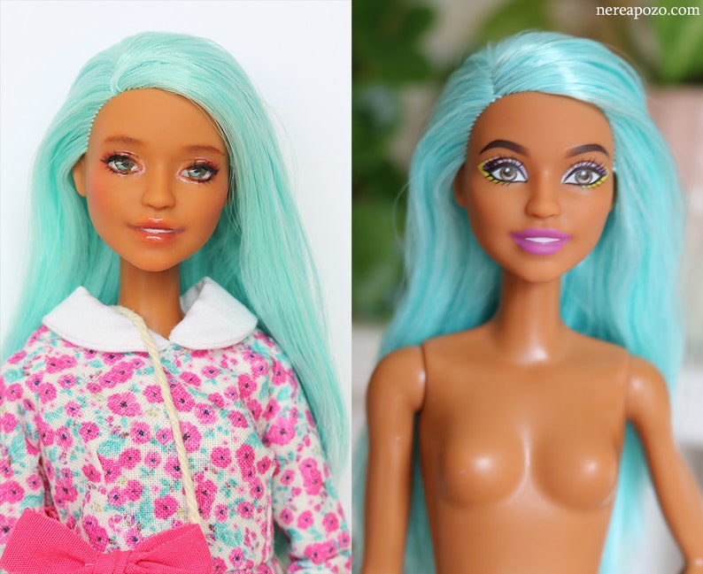 Ooak Barbie doll by Nerea Pozo fashionista Custom repaint doll image 3