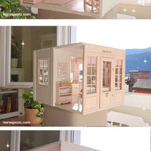 Roses Bakery cottage 1/10 miniature dollhouse diorama handmade image 2