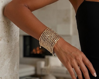 Gold Manschette Armband, breites Armband, Statement Armband, Armband, Gold Handgelenk Manschette, Chunky Armband, Boho Armband, Manschette Schmuck