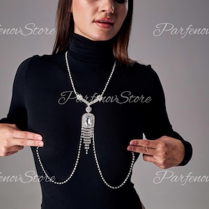 Nipple jewelry chain non piercing, Body chain jewelry, Nipple clamp jewelry, Sexy chain necklace, Necklace to nipple, Lingerie accessories