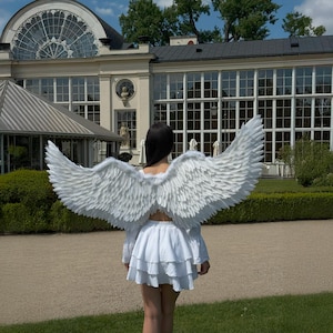White wings, Large wings womens, Angel wings, Wings for photoshoot, Wings for dance,Movable wings,Costume wings,Cosplay wings,Carnival wings