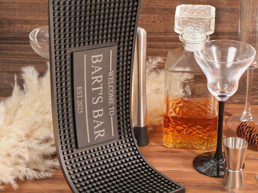Personalized Bar Mat,custom Bar Runner,home Bar Pub Accessories Art ...