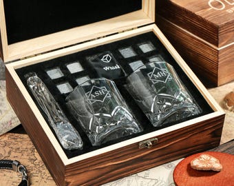 Personligt whiskyglasset med trälåda, present till marskalken, present till best man, frieri till marskalken, present till pojkvän, presenter till män