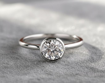 Ronde Moissaniet-solitairering: ringset verloving, jubileumcadeau