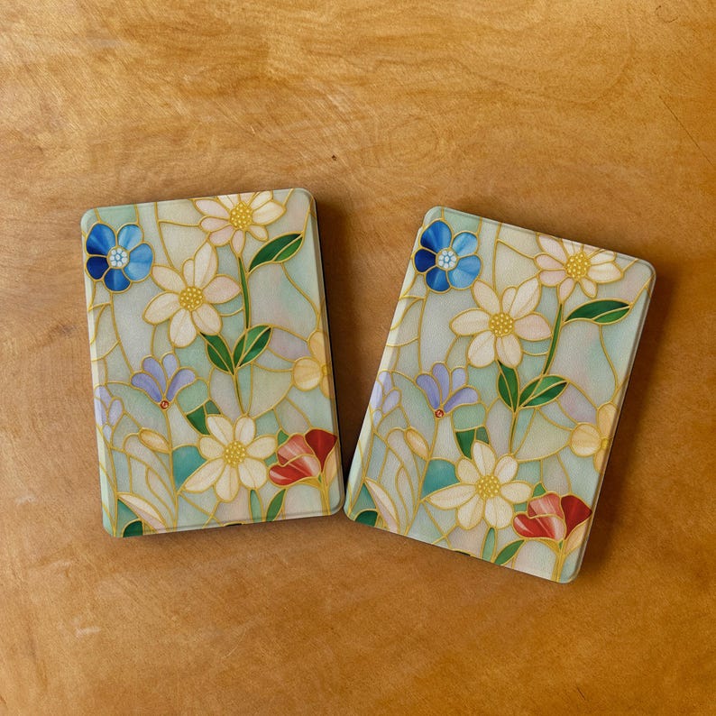 Glass Flower Kindle Case Paperwhite 12th 7"/11th 6.8"/10th 6", Kindle ...