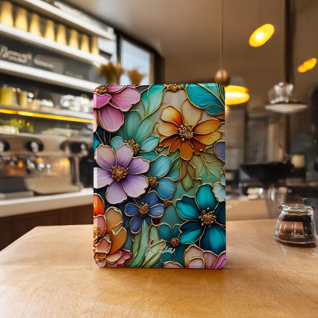 Glass Flower Kindle Case Paperwhite 12th 7"/11th 6.8"/10th 6", Kindle ...