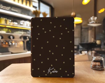Brown Star Kindle Case Paperwhite 12th 7"/11th 6.8"/10th 6", Kindle 10th 11th Gen, Kindle 2024 Colorsoft, Kobo Clara Case with Hand Strap